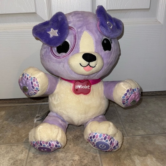 Other - Leap Frog Violet Interactive Purple and Cream Plush Dog Toy